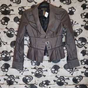 GRASS CINCH WAIST BLAZER